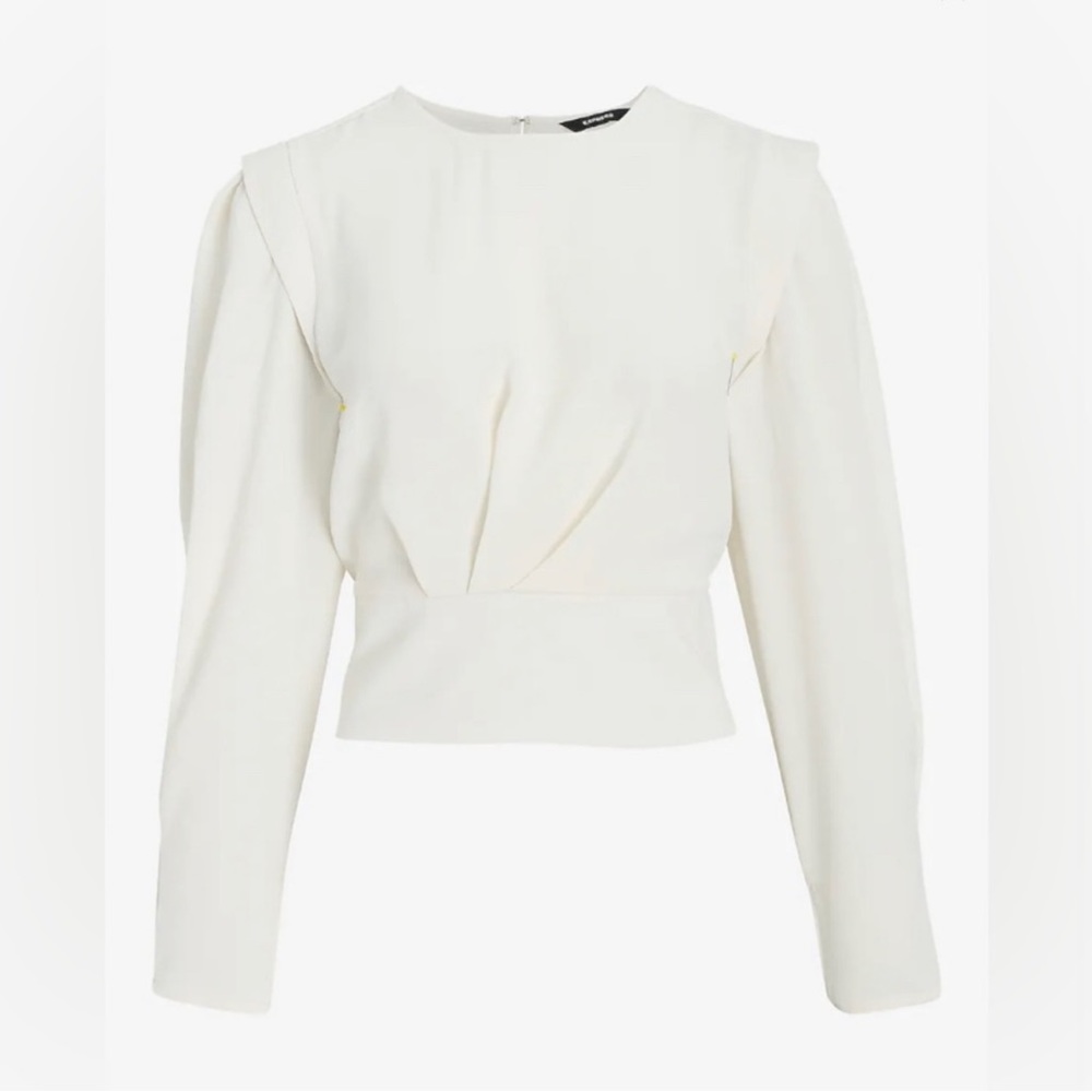 Express Strong Shoulder Cream Top